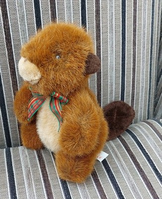 Vintage Russ Berrie Bucky Biber Stofftier Retro Plüschtier niedliche Tierwelt