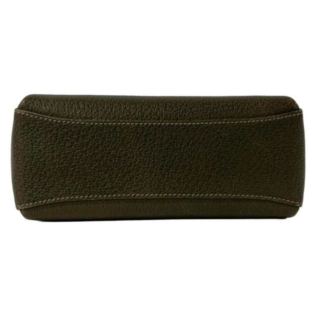 Gucci Bamboo Handbag Khaki Leather Used, Small Purse, Vintage Style thumbnail 5