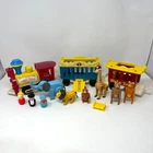 Vintage Fisher Price Little People | Circus Train Animals & Figures | #991