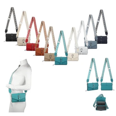 ITALYSHOP24 DAMEN TASCHE Schultertasche Crossbody Handytasche Umhängetasche Geldtasche Reise