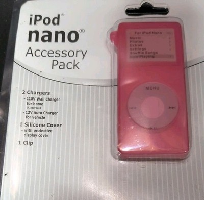 Ipod Nano Accessories Pack Home Charger Car Charger Pink Case | eBay