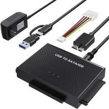 Hard Drive Reader USB 3.0 to SATA IDE Adapter IDE Type C Black