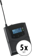 5 récepteurs stéréo sans fil Silent Guide V2 clip ceinture 3 canaux sans fil