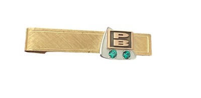 Packard Bell 1/20 12K GF Gold Filled Employee Vtg Tie Bar Clip 1.5 inches