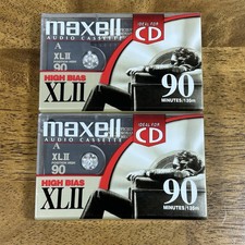 Lot Of 2 Maxell XLII 90 High Bias Type II Audio Cassette Tapes Factory Sealed