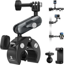 K F CONCEPT Super Clamp Camera Mount w/ 360 Ball Head for DJI Action, Hero,360