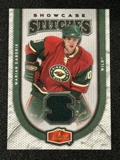 2006-07 Flair Showcase #SS-MA Marian Gaborik Showcase Stitches GAME WORN Relic