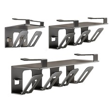 Toothbrush Holder Wall Mount Aluminum Alloy for Multiple Toothbrushes and Cups
