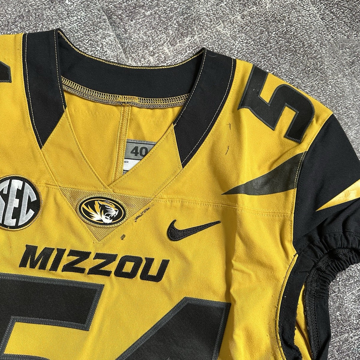 Men's 2012 Nike Team Missouri Mizzou Tigers Game Worn Used
