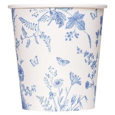 5oz Paper Cups Dixie Cup[100 Pack], Disposable Bathroom Cups, Elegant Blue Fl...