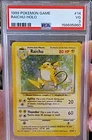 Wizards 1999 Pokemon TCG Base Set Raichu Holo Rare 14/102 PSA 3 Graded