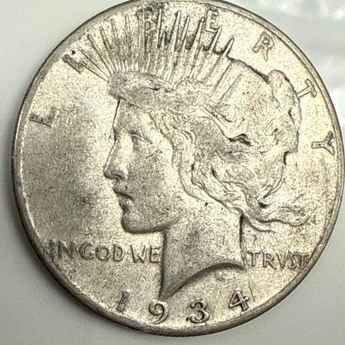 1934-S Peace Silver Dollar $1, Extremely Fine XF Nice REV.