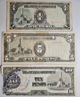 Japanese Invasion Money of the Philippines WWII, Lot of 12 Different