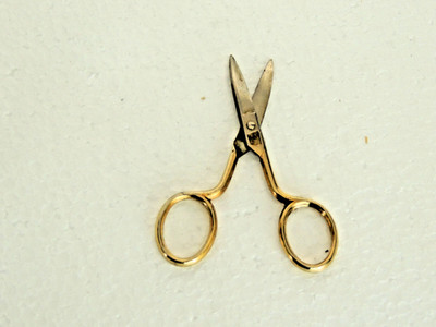 Germany Made Scissors with Palm Tree Logo Gold Handles 3.5 inch