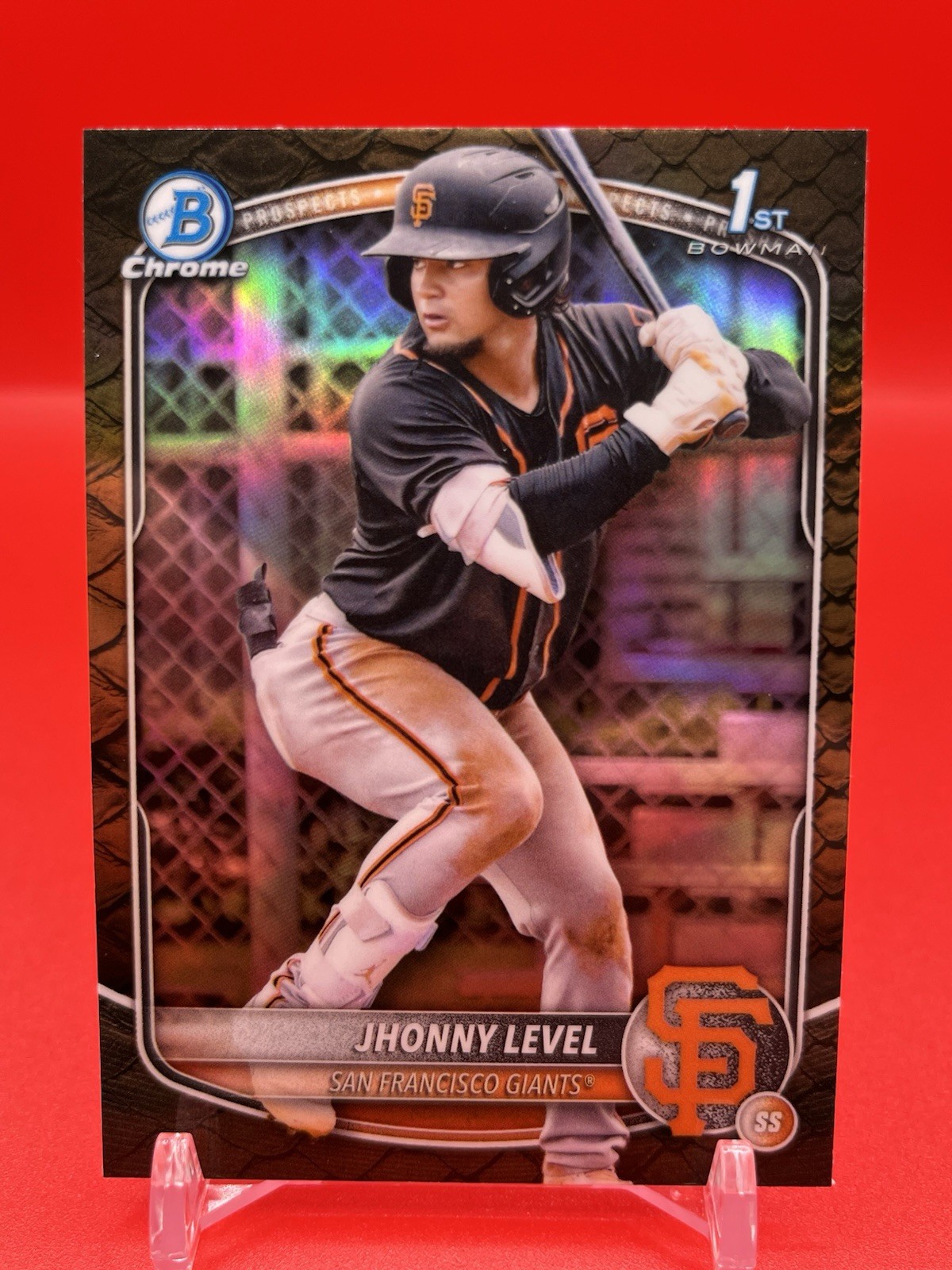 2025 Bowman - Chrome Prospects Jhonny Level #BCP-147 Reptilian Refractor (RC)