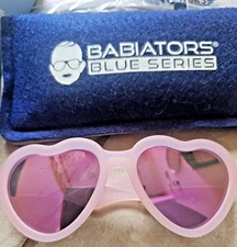 Babiators - Baby Girl Polarized Pink Heart Sunglasses - Size 0-2 Years