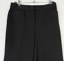 Vintage Talbots Dress Pants 10 Women Black High Rise Pockets