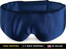 Navy Eye Pillow with Lavender Buds  Flax Seeds for Relaxation  Sleep