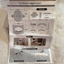 SGA01 Stair Banister Adapter for Baby Safety Gates, Easy Install, Plastic, Black