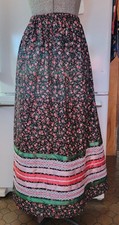 Womans Floral Print ribbon skirt XL powwow regalia FREE SHIPPING