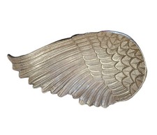 Large Silver Angel Wing Tray Heavy White Metal Decorative  Platter 14 x 8” 1.5kg