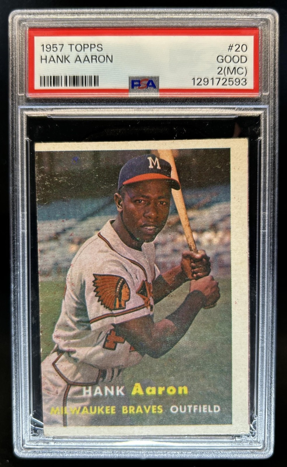 1957 Topps Hank Aaron #20 PSA 2 MC