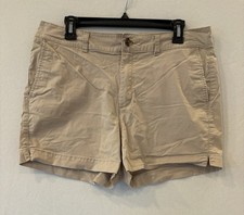 Old Navy Shorts Womens 12 Tan Everyday Short High Rise Chino Casual Khaki