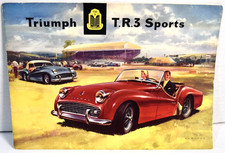1958  Triumph T.R. 3  Sports Dealer Foldout Sales Brochure Vintage *Excellent*