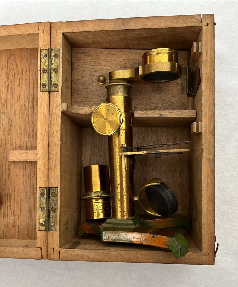 Microscope - Antique - Brass - German/Swiss - Field Microscope