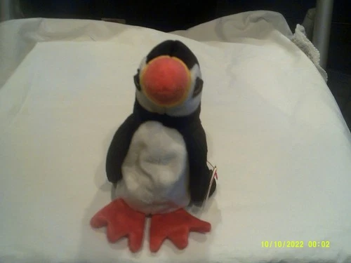 Vtg. Ty Beanie Baby-Puffer the Puffin-org tags-DOB 11/3/1997