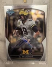 2022 Bowman U Chrome JJ McCarthy Auto w/ Smiley #48 Michigan Wolverines