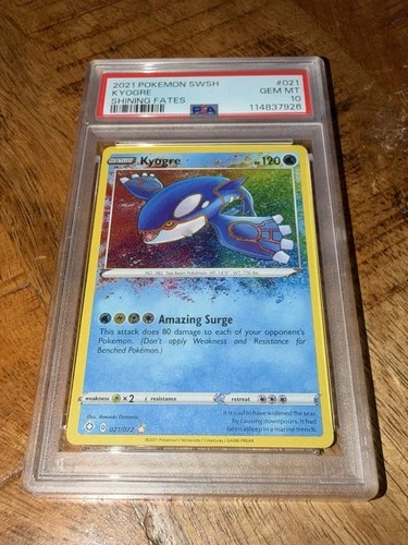 Pokémon - Shining Fates - Kyogre #21 Amazing Rare PSA 10