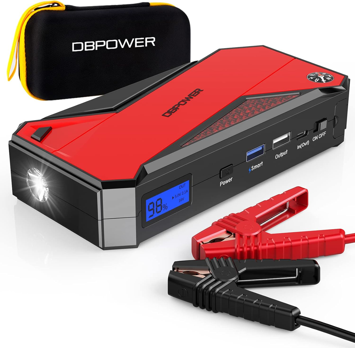 Jump Starter 1600A Portatile - Avviatore Auto per Viaggi e Camping