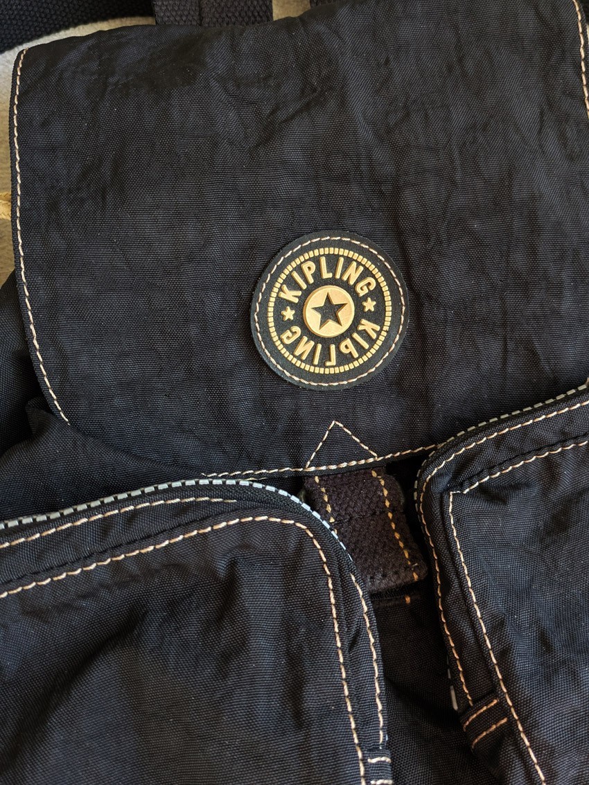 Black, Medium Kipling backpack with a monkey - image 5