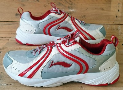 Li-Ning Fu Runn Low Textil Sneaker UK9,5/US10,5/E44,5 2RMB23-3 grau/weiß/rot