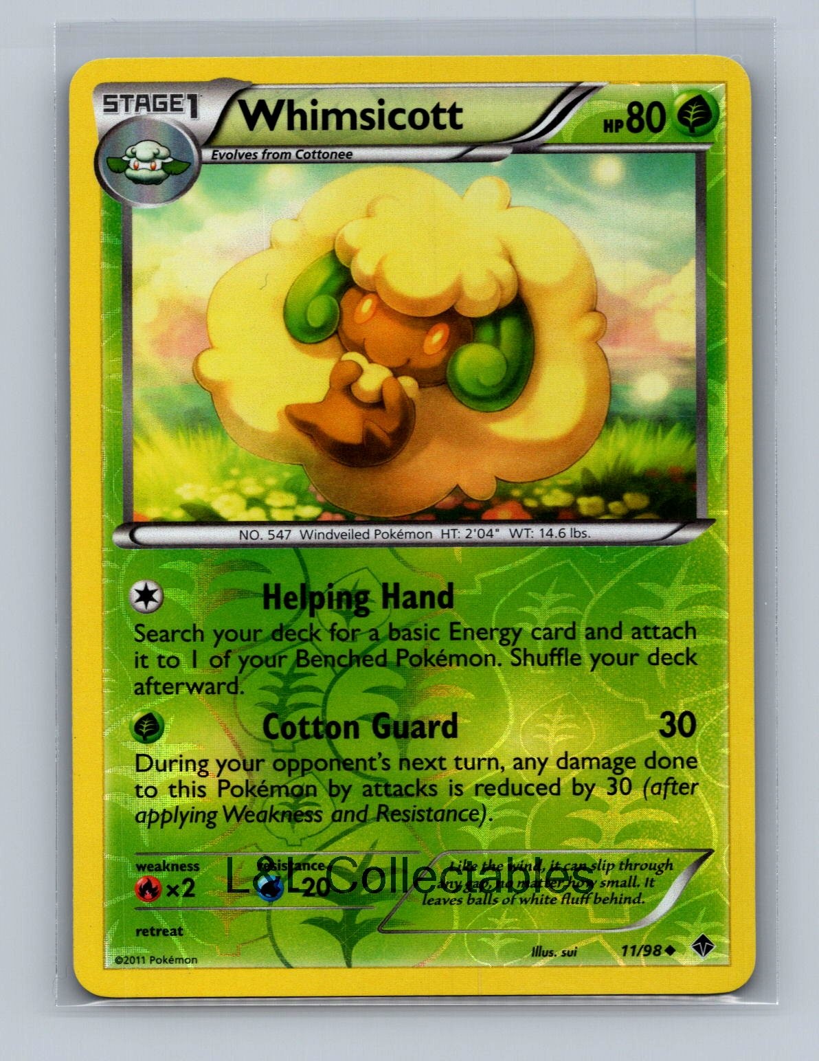 Whimsicott (11) #11/98 Reverse Holo Emerging Powers