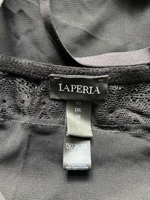 La Perla Black Sheer Lace Babydoll Chemise Lingerie Dress IT 40 / US S