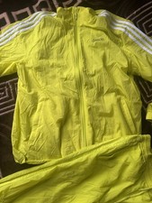 Adidas Originals Neon Yellow Reversible Tracksuit Set – Size M – Windbreaker