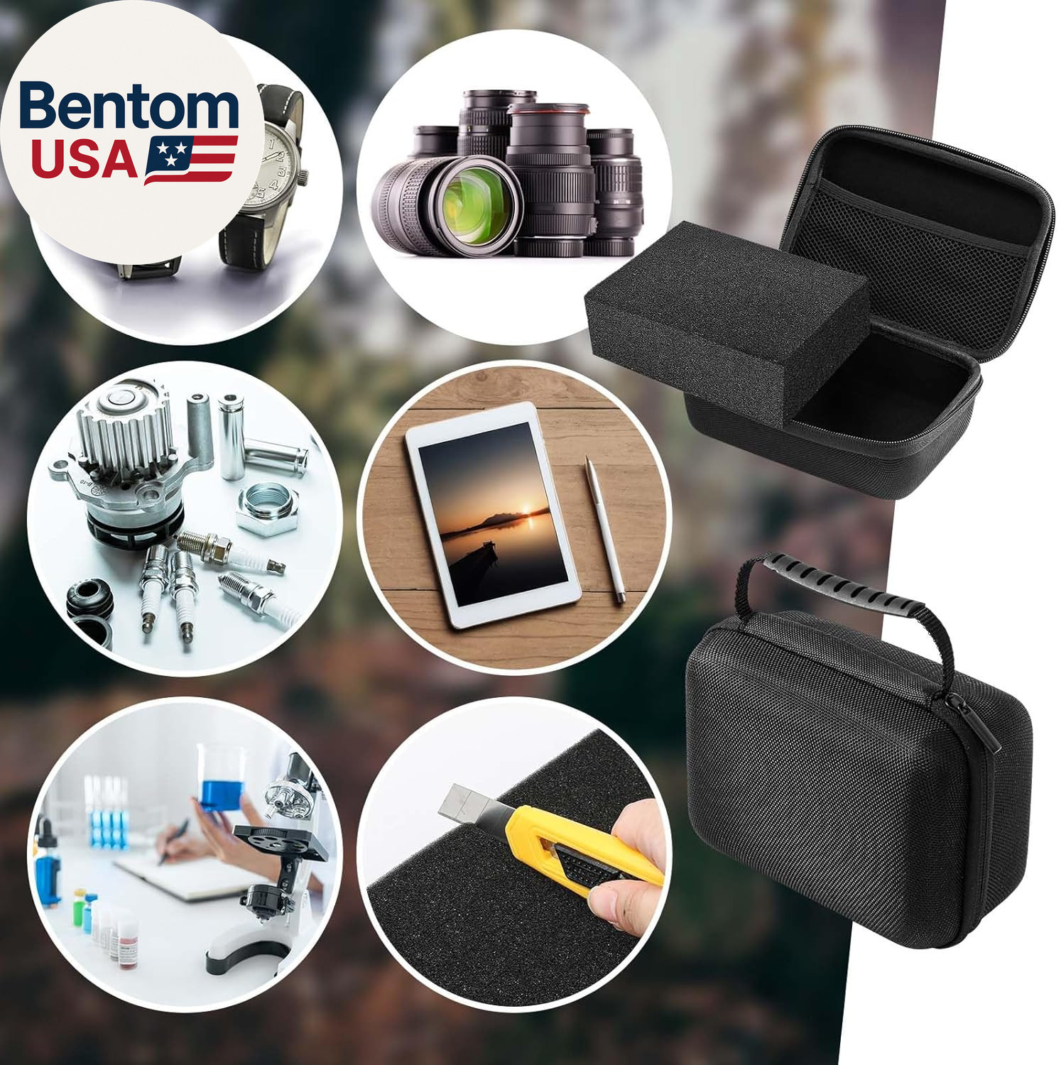 EVA Hard Case with Customizable Foam 7.1 X 4.7 X 3.1 Inch Protective EVA Carryin