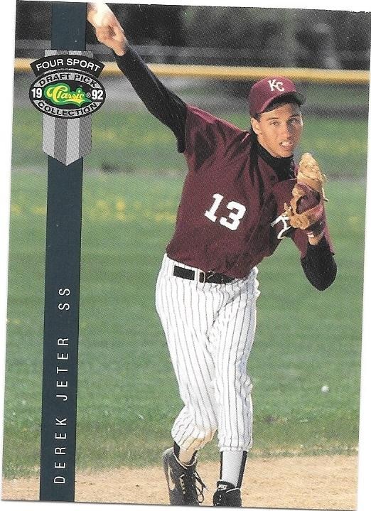 DEREK JETER 1992 CLASSIC 4 SPORT DRAFT PICKS #231  ROOKIE   N.Y. YANKEES HOF