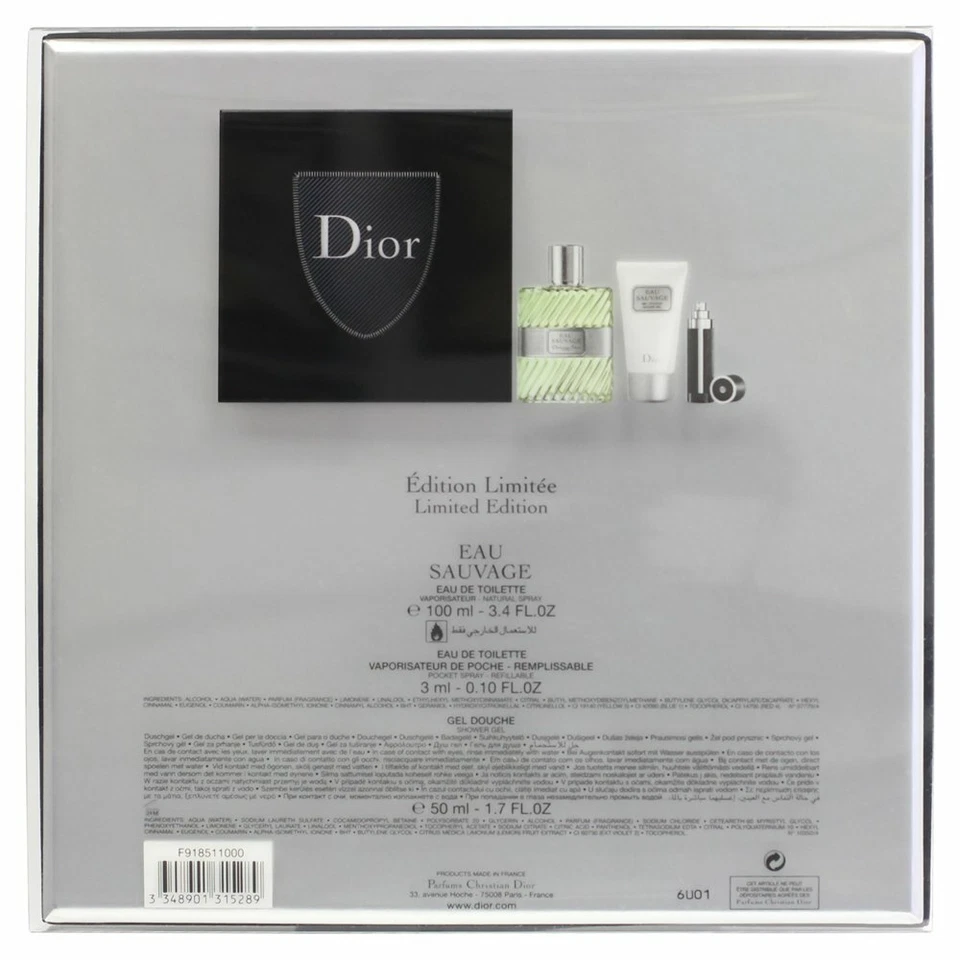 Dior Eau Sauvage Eau De Toilette Spray 100Ml Set 3 Piece - Men VERY HARD TO FIND - Image 2 of 4