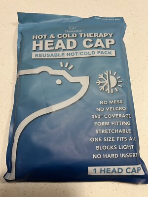 Theraice Rx Form Fitting Gel Ice Headache Relief Hat Therapy Migraine  Relief Cap