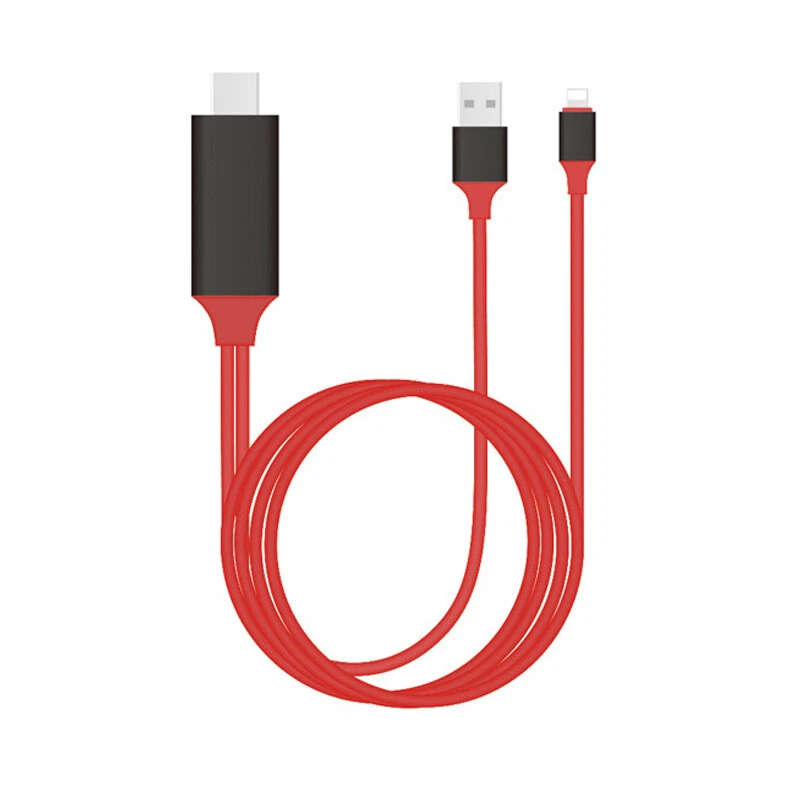 2M HDMI Kabel AV Adapter Handy Video auf TV für iPad iPhone 14 13 12 11 7 8 Plus - Bild 3 von 4