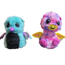 HATCHIMALS Interactive Pet Toy Lot Hatched Pink Dragon Teal Bird Tested Working