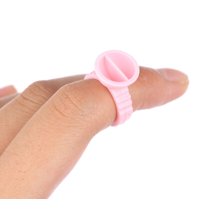100Pcs Disposable Eyelash Extension Glue Rings Glue Holder Glue Container.B F-NA