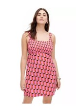 Diane Von Furstenberg x Target Mini Shift Dress Pink Mod Geometric DVF Size 12