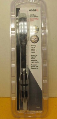 Wiha 75093 16 Piece System 4 ESD Slotted, Phillips and Torx Micro Bit Set - New