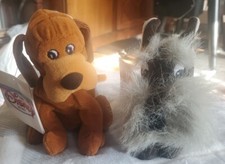 Disney Lady and the Tramp Bean Bag Stuffed Plush Set Trusty  Jock 8" Vintage