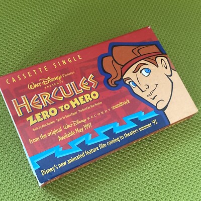 Vintage Disney Promotional Audio Cassette Hercules ZERO TO HERO 1996