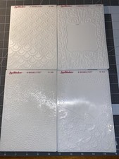 4-SPELLBINDERS M-BOSSABILITIES 3D EMBOSSING FOLDER PLATE SCALLOP CIRCLE FRAMES